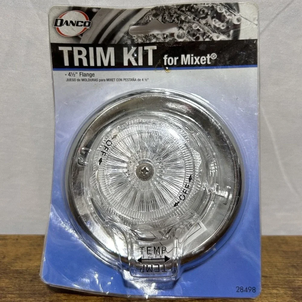 Danco 28498 4-1/2 Inch Trim Kit‎ For Mixet Showers In Chrome Finish